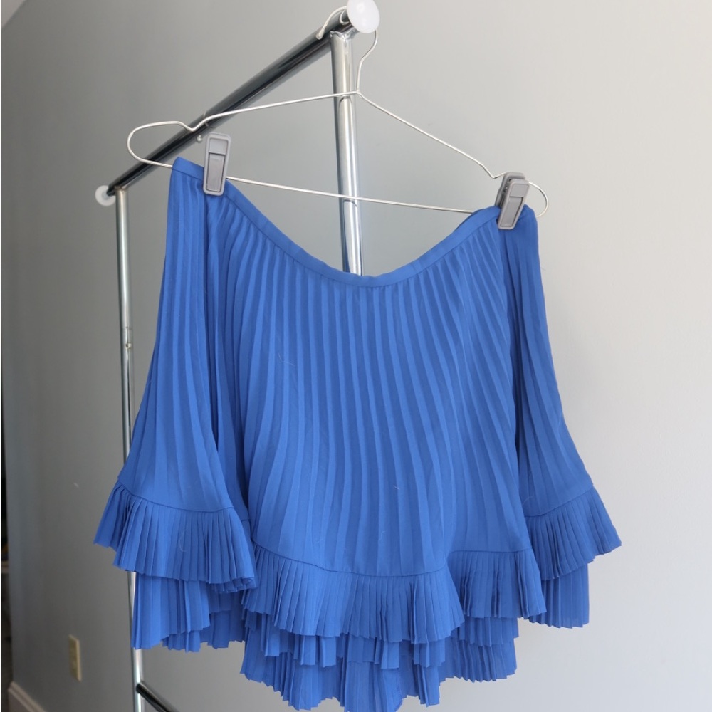 Banana‎ republic blue ruffle mini skirt